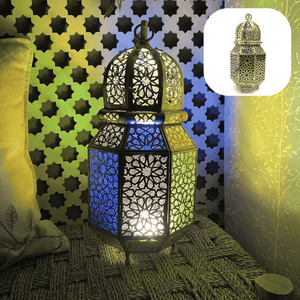 Lanterna araba ottagonale in ottone 38 cm | Lampade arabe