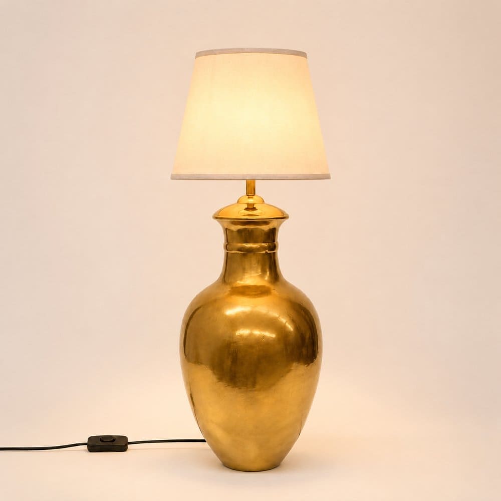 lámpara marroquí mesa dorada 75cm
