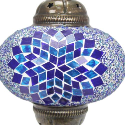 Lámpara turca de mesa con cristal de mosaico - Nº3 Asrak