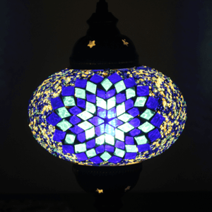 Lámpara turca de mesa con cristal de mosaico - Nº3 Asrak