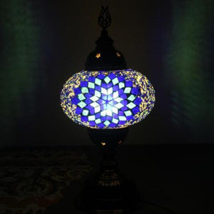 Lámpara turca de mesa con cristal de mosaico - Nº3 Asrak