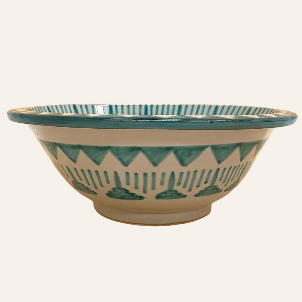 lavabo árabe de Fez Granadino verde artesanía