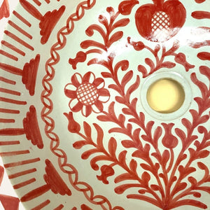 lavabo árabe de Fez Granadino rojo detalles