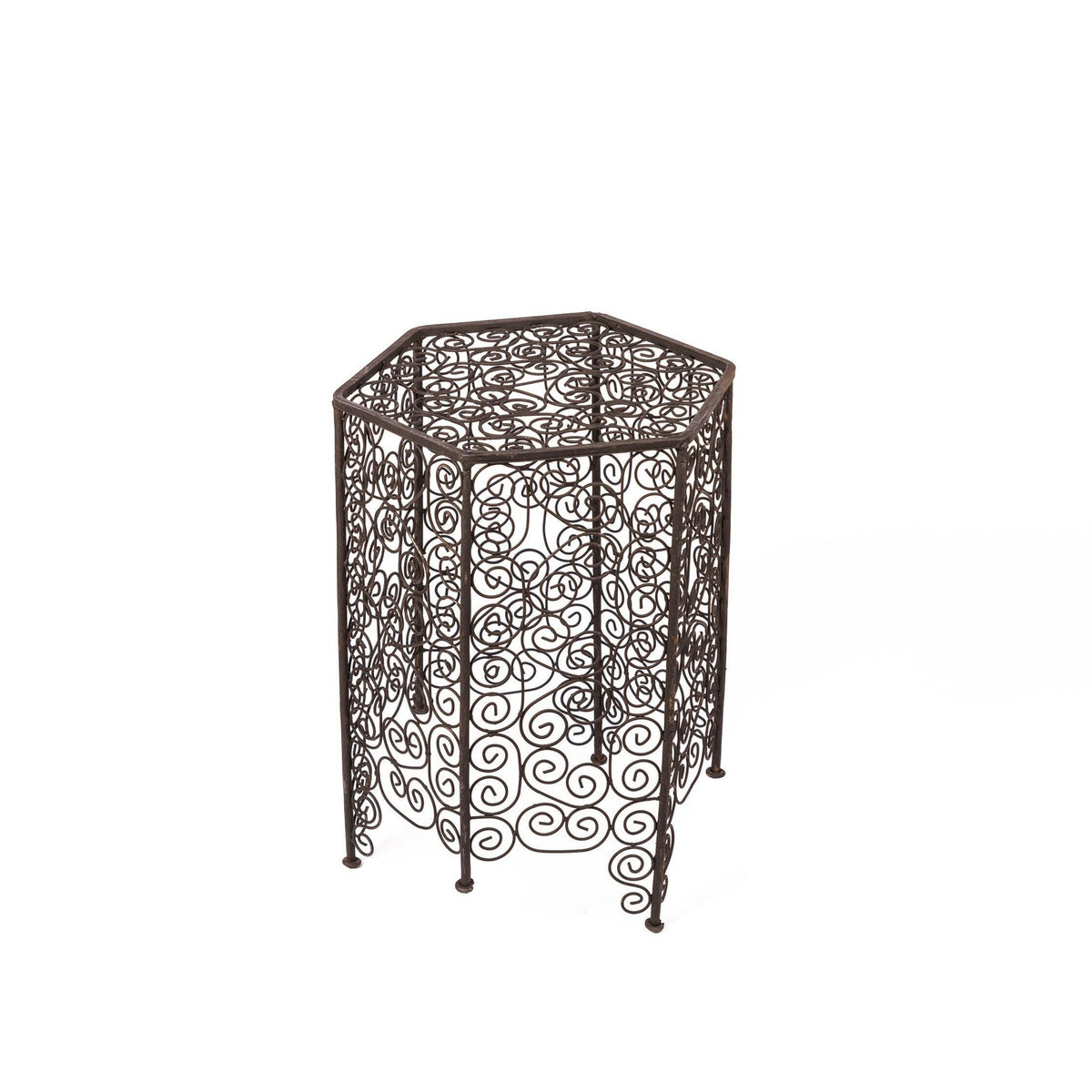 Mesa marroquí auxiliar de hierro