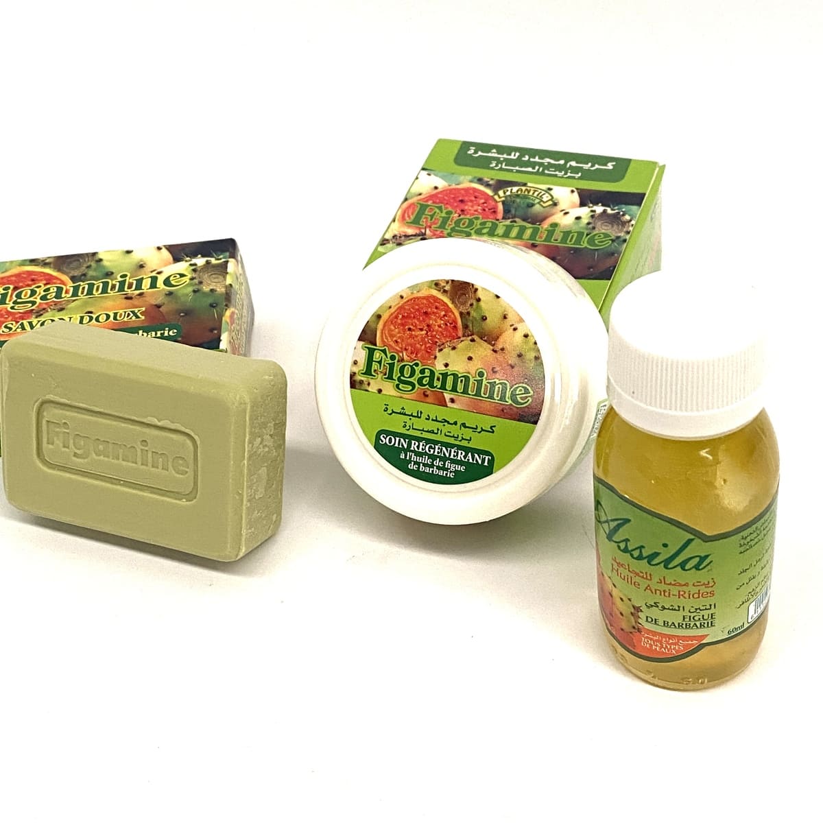 Confezione di Fichi d'India Cosmetici Arabi - Olio + Crema + Sapone