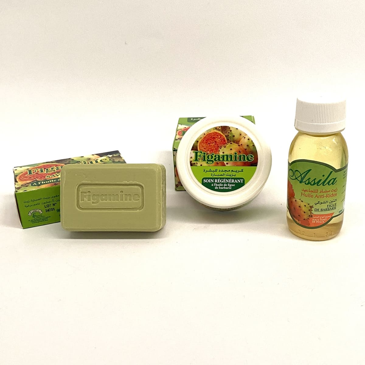 Confezione di Fichi d'India Cosmetici Arabi - Olio + Crema + Sapone