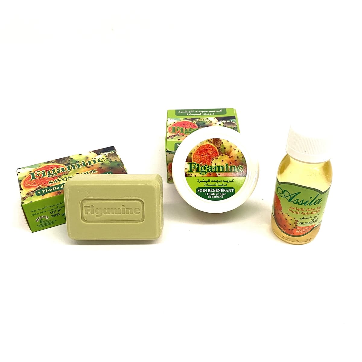 Confezione di Fichi d'India Cosmetici Arabi - Olio + Crema + Sapone