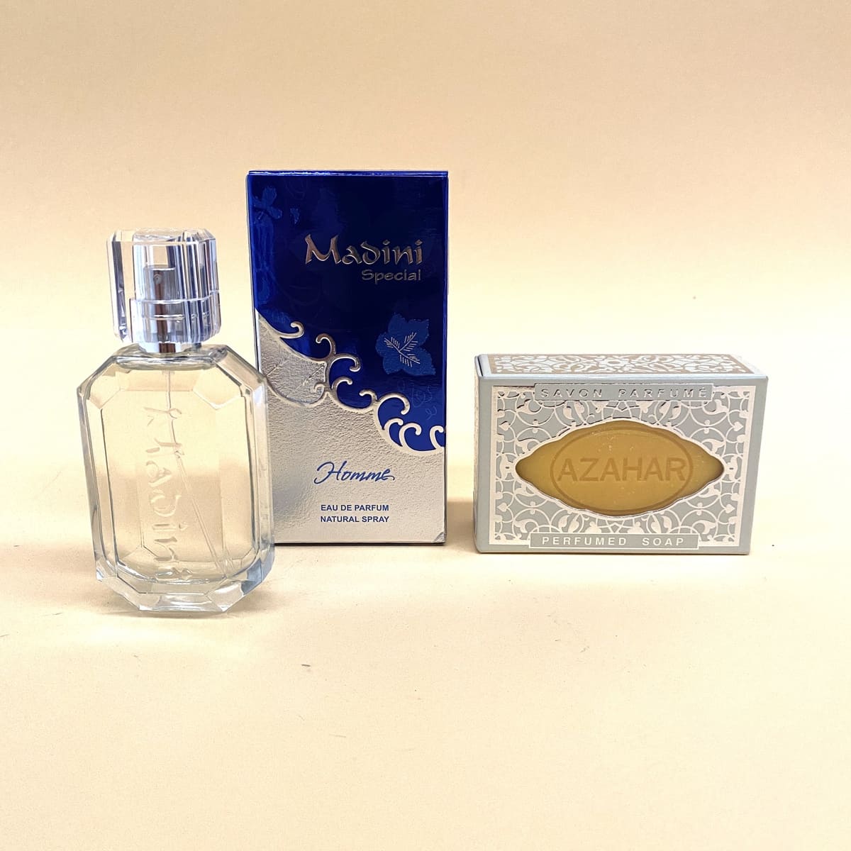 Profumo arabo per uomo MADINI 50ml + Sapone ai fiori d'arancio