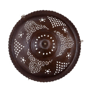 Plafón marroquí marrón de forja calada 40cm