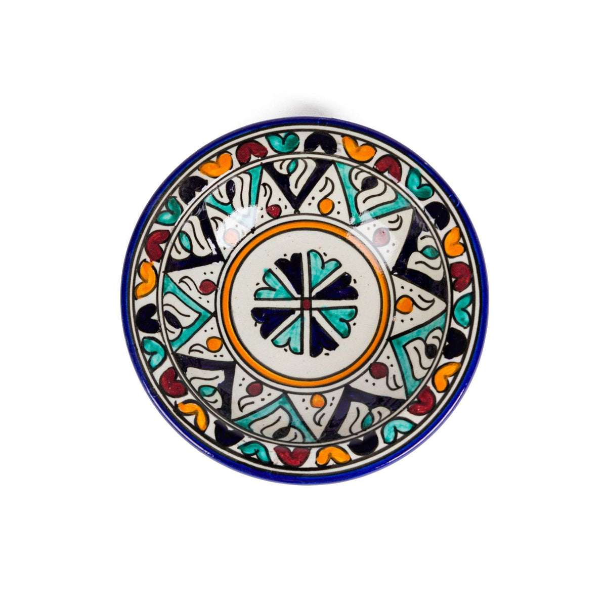 Plato árabe de cerámica de Fez 18cm