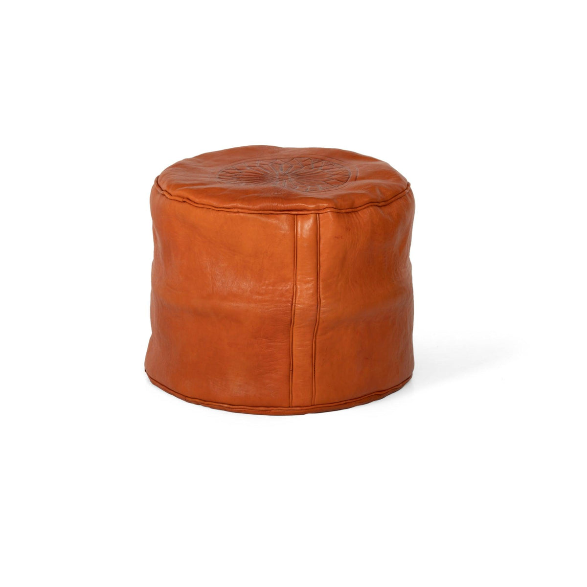 Puff árabe de cuero taburete alto