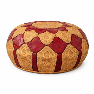 Puff árabe de piel camel SKOURA