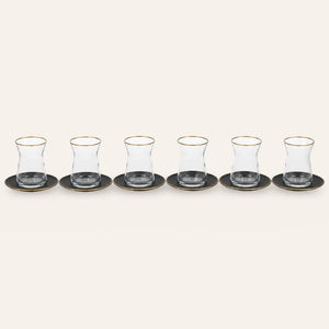 RAKLE juego vasos turcos negros