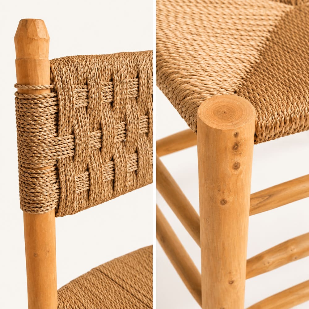 silla artesana LINAT madera anea acabado