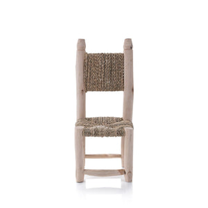 Silla marroquí de madera de limonero y anea