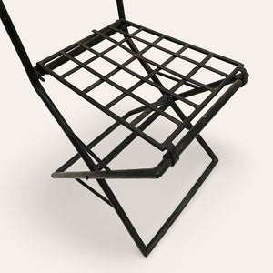silla marroquí forja oleaje detalle