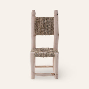 silla marroquí madera y anea niños