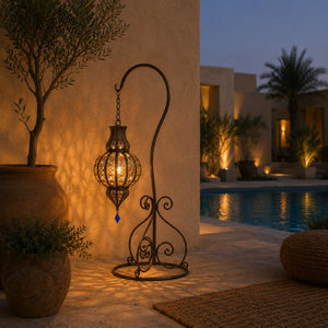 soporte forja lámparas árabes 200 exterior