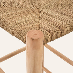 taburete artesanal madera 60cm acabado