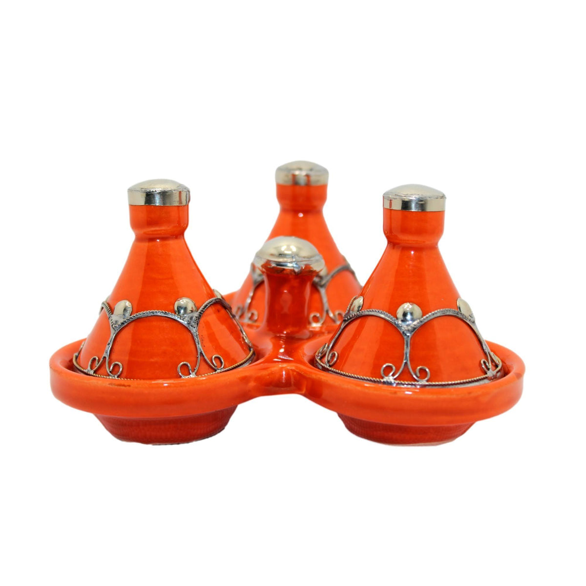 Tajín especiero árabe de cerámica triple - 4 colores