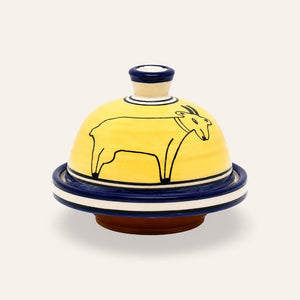 tajín marroquí cerámica cabra amarillo