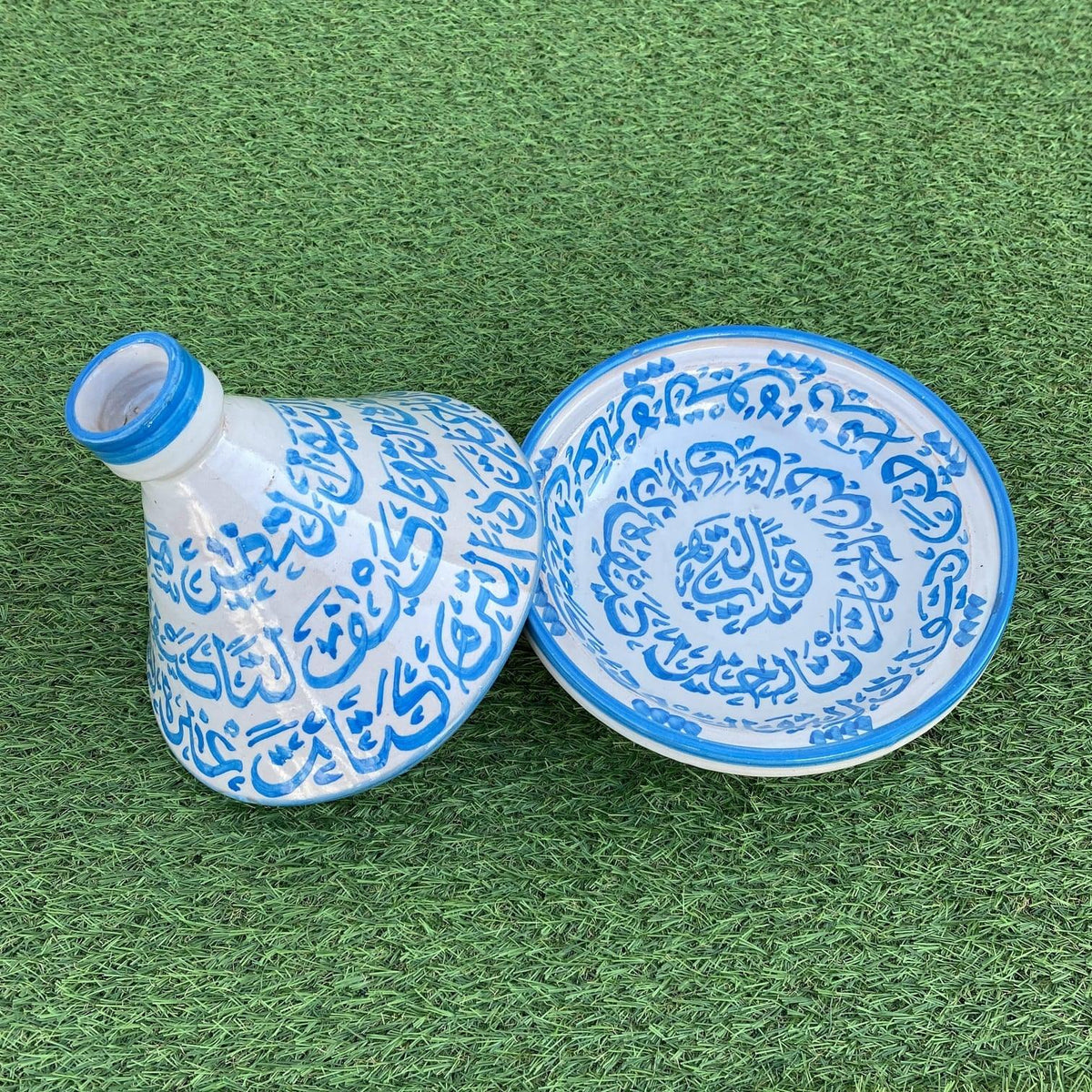 Tajín marroquí de cerámica dibujado 25cm