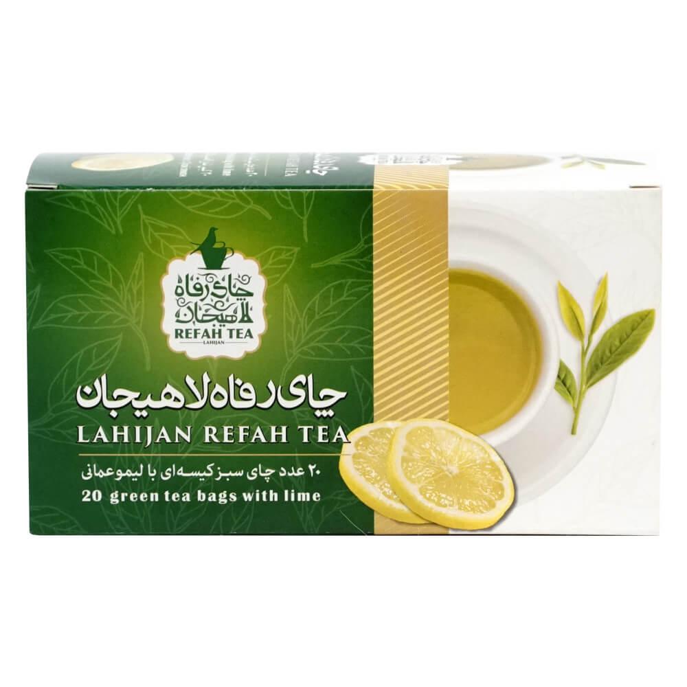 Té verde con lima natural en bolsitas