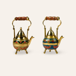 tetera árabe decorativa bronce pareja