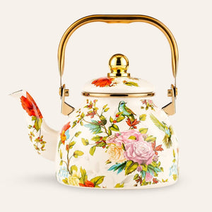 tetera grande porcelana floral