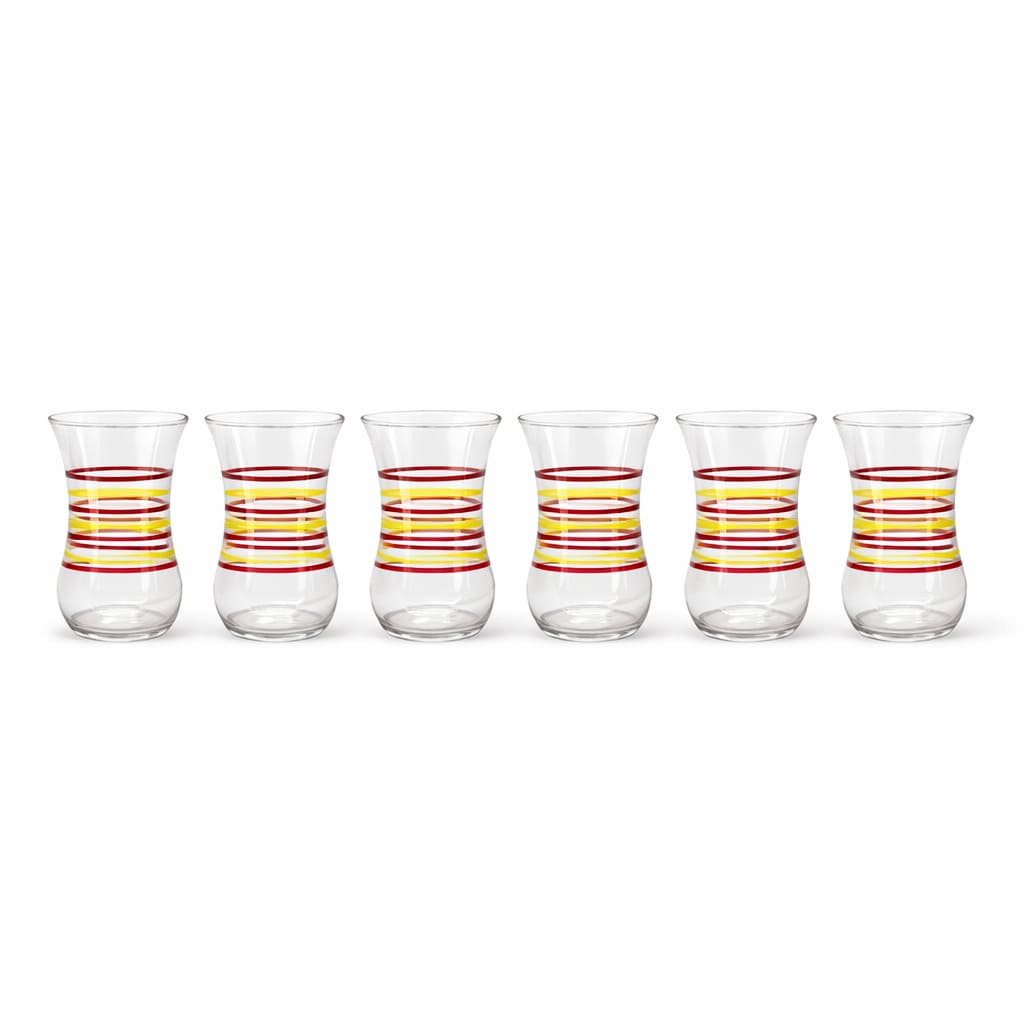 vasos turcos rojo amarillo