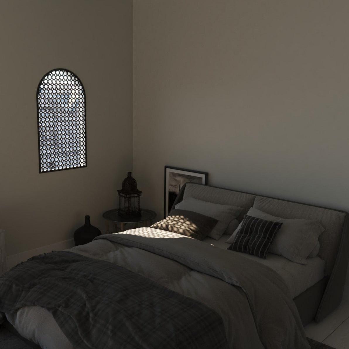 Ventana celosía árabe de madera - Modelo Ibtisam